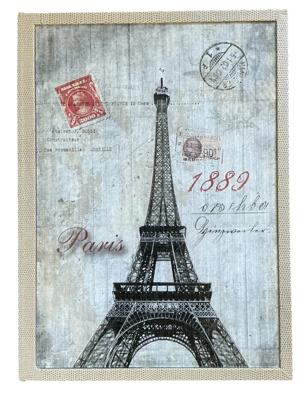 Large Paris Themed Eiffel Tower Decorative Book Box Jewelry Case